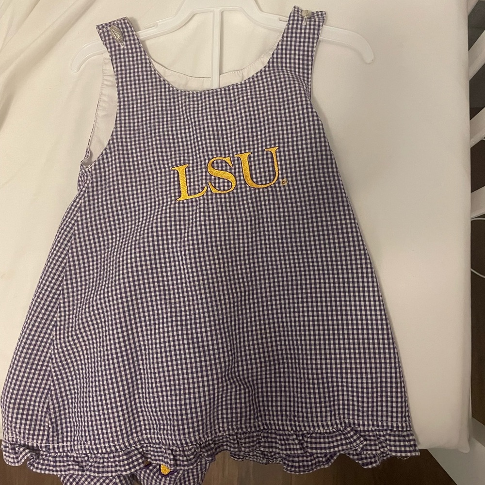 LSU dress/ bloomer set